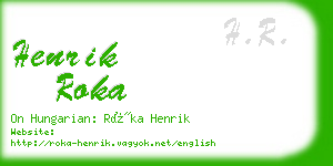 henrik roka business card